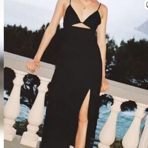 Zara front cutout dress with slit